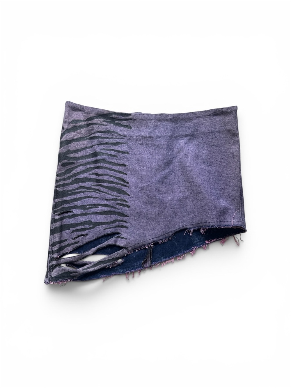 David Dalrymple for House of Field Purple Zebra Print Mini Skirt
